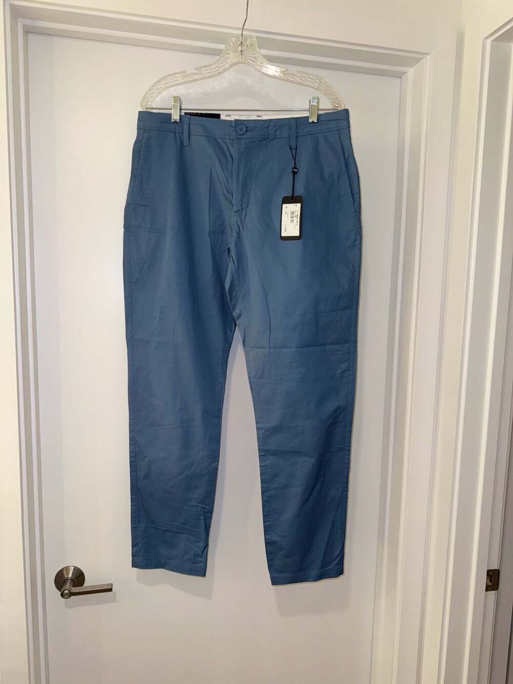 Armani Exchange A|X P45 Slim Fit Chino Trousers in Blue